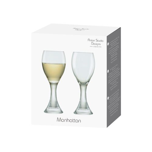 Manhattan White Wine Glasses, Set of 2 3 Manhattan White Wine Glasses, Set of 2