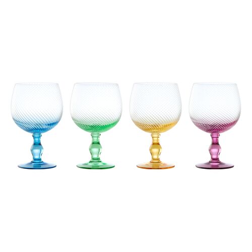 Swirl Gin Glasses, Set of 4 1 Swirl Gin Glasses, Set of 4