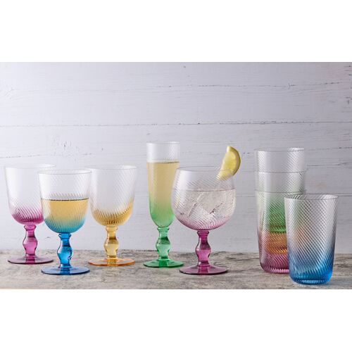 Swirl Gin Glasses, Set of 4 10 Swirl Gin Glasses, Set of 4