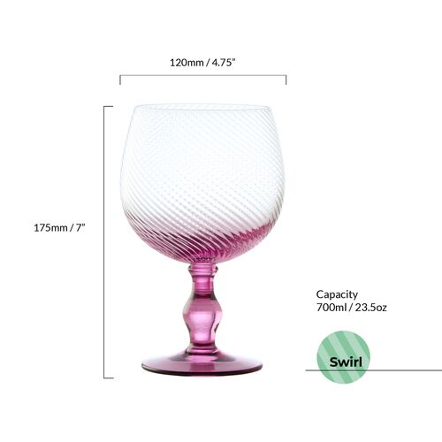 Swirl Gin Glasses, Set of 4 13 Swirl Gin Glasses, Set of 4