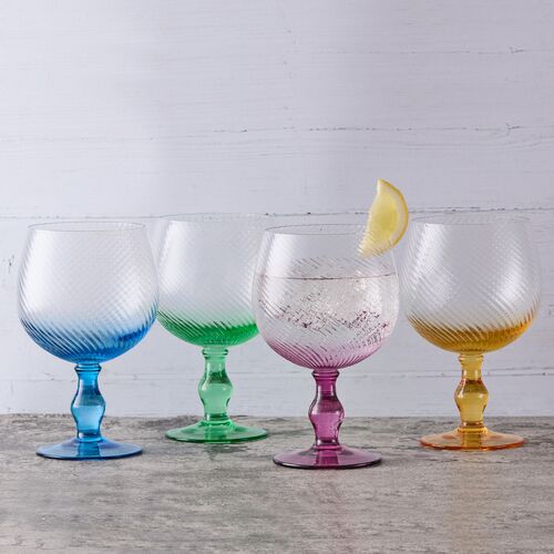 Swirl Gin Glasses, Set of 4 9 Swirl Gin Glasses, Set of 4