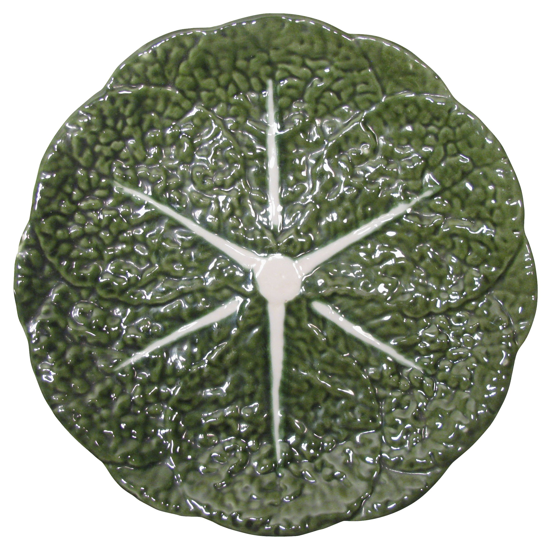 Portuguese Majolica Cabbage Leaf Platter 1 Portuguese Majolica Cabbage Leaf Platter