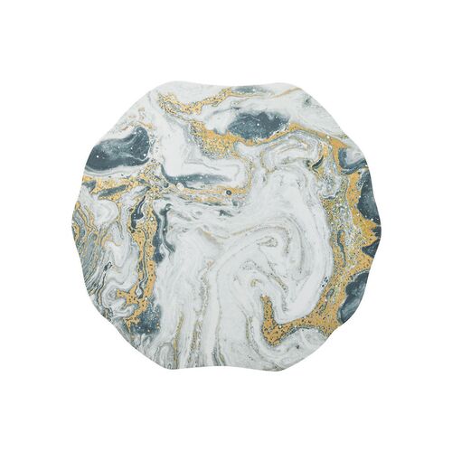 S/4 Cosmos Place Mats, Ivory/Gold/Silver 1 S/4 Cosmos Place Mats, Ivory/Gold/Silver
