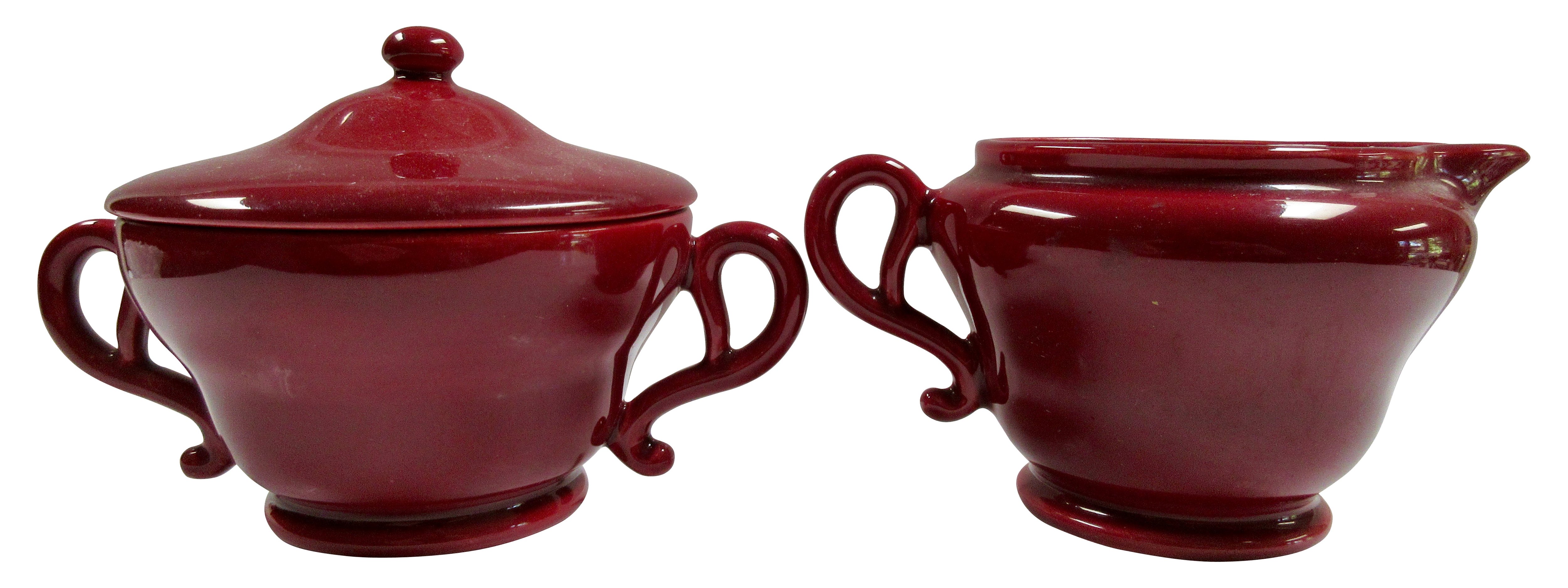MCM California Pottery Sugar & Creamer 1 MCM California Pottery Sugar & Creamer