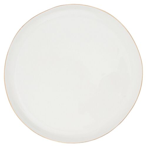 S/4 Abbesses Salad Plates, White/Gold 1 S/4 Abbesses Salad Plates, White/Gold