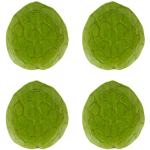 S/4 Tropical Fruits Annona Dessert Plates, Multi 1 S/4 Tropical Fruits Annona Dessert Plates, Multi