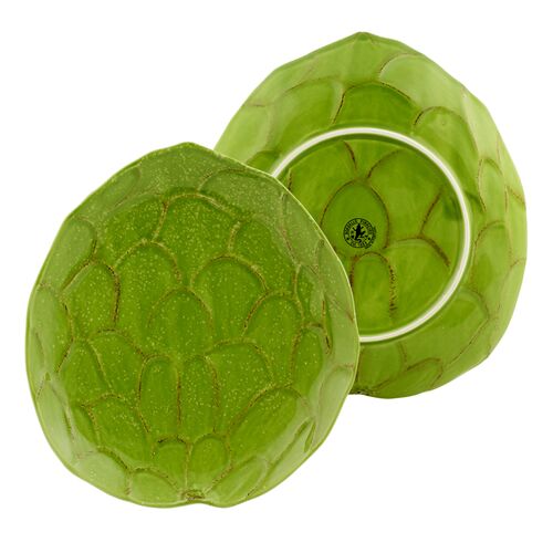 S/4 Tropical Fruits Annona Dessert Plates, Multi 3 S/4 Tropical Fruits Annona Dessert Plates, Multi