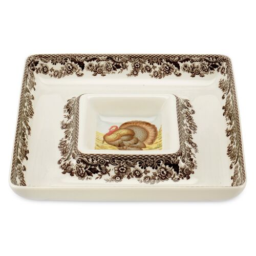 Spode Woodland Square Chip & Dip