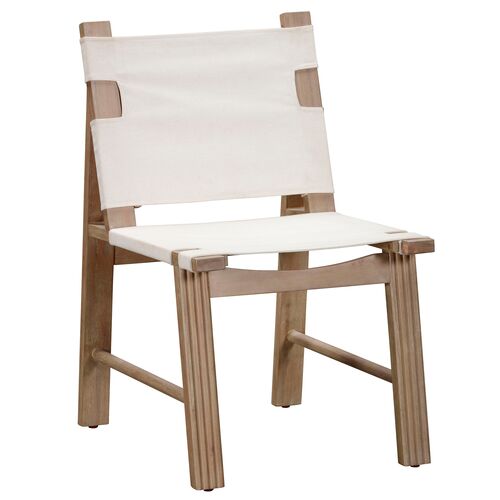 S/2 Declan Outdoor Dining Chairs, Cream 1 S/2 Declan Outdoor Dining Chairs, Cream