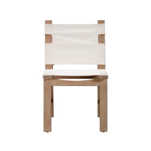 S/2 Declan Outdoor Dining Chairs, Cream 3 S/2 Declan Outdoor Dining Chairs, Cream