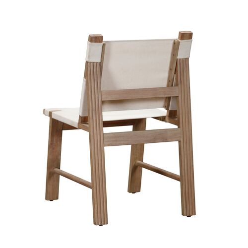 S/2 Declan Outdoor Dining Chairs, Cream 4 S/2 Declan Outdoor Dining Chairs, Cream