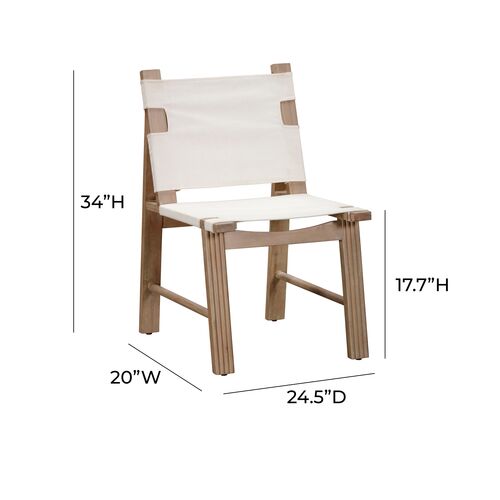 S/2 Declan Outdoor Dining Chairs, Cream 6 S/2 Declan Outdoor Dining Chairs, Cream