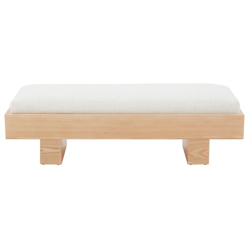 Kaelin Wood Accent Bench, White/Natural 1 Kaelin Wood Accent Bench, White/Natural
