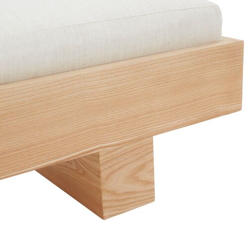 Kaelin Wood Accent Bench, White/Natural 3 Kaelin Wood Accent Bench, White/Natural