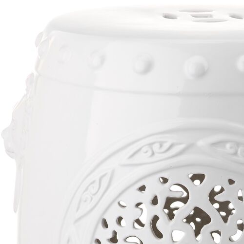 Monroe Garden Stool, White 3 Monroe Garden Stool, White