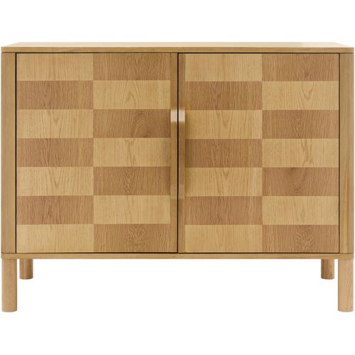 Roan Checkered 2-Door Wooden Cabinet, Brown 3 Roan Checkered 2-Door Wooden Cabinet, Brown