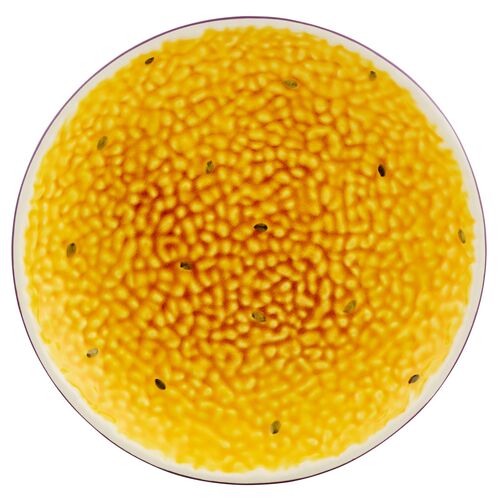 S/4 Tropical Fruits Passion Fruit Dessert Plates, Multi 2 S/4 Tropical Fruits Passion Fruit Dessert Plates, Multi