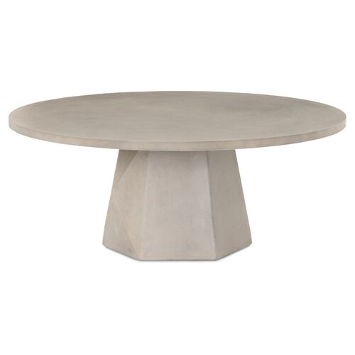 Owen Outdoor Concrete Coffee Table, Gray 1 Owen Outdoor Concrete Coffee Table, Gray
