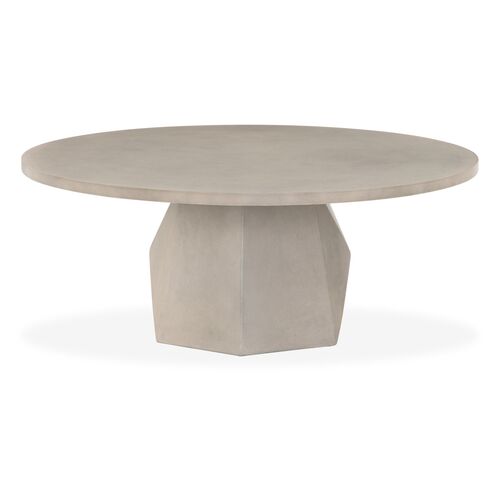 Owen Outdoor Concrete Coffee Table, Gray 3 Owen Outdoor Concrete Coffee Table, Gray