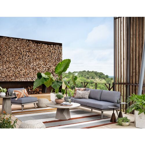 Owen Outdoor Concrete Coffee Table, Gray 5 Owen Outdoor Concrete Coffee Table, Gray