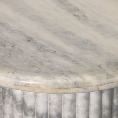 Kamden Fluted Marble End Table 5 Kamden Fluted Marble End Table