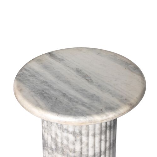Kamden Fluted Marble End Table 7 Kamden Fluted Marble End Table