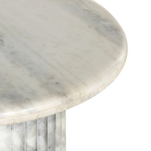 Kamden Fluted Marble End Table 8 Kamden Fluted Marble End Table