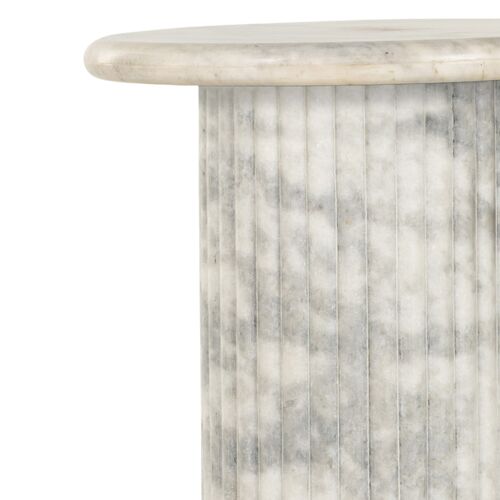 Kamden Fluted Marble End Table 9 Kamden Fluted Marble End Table