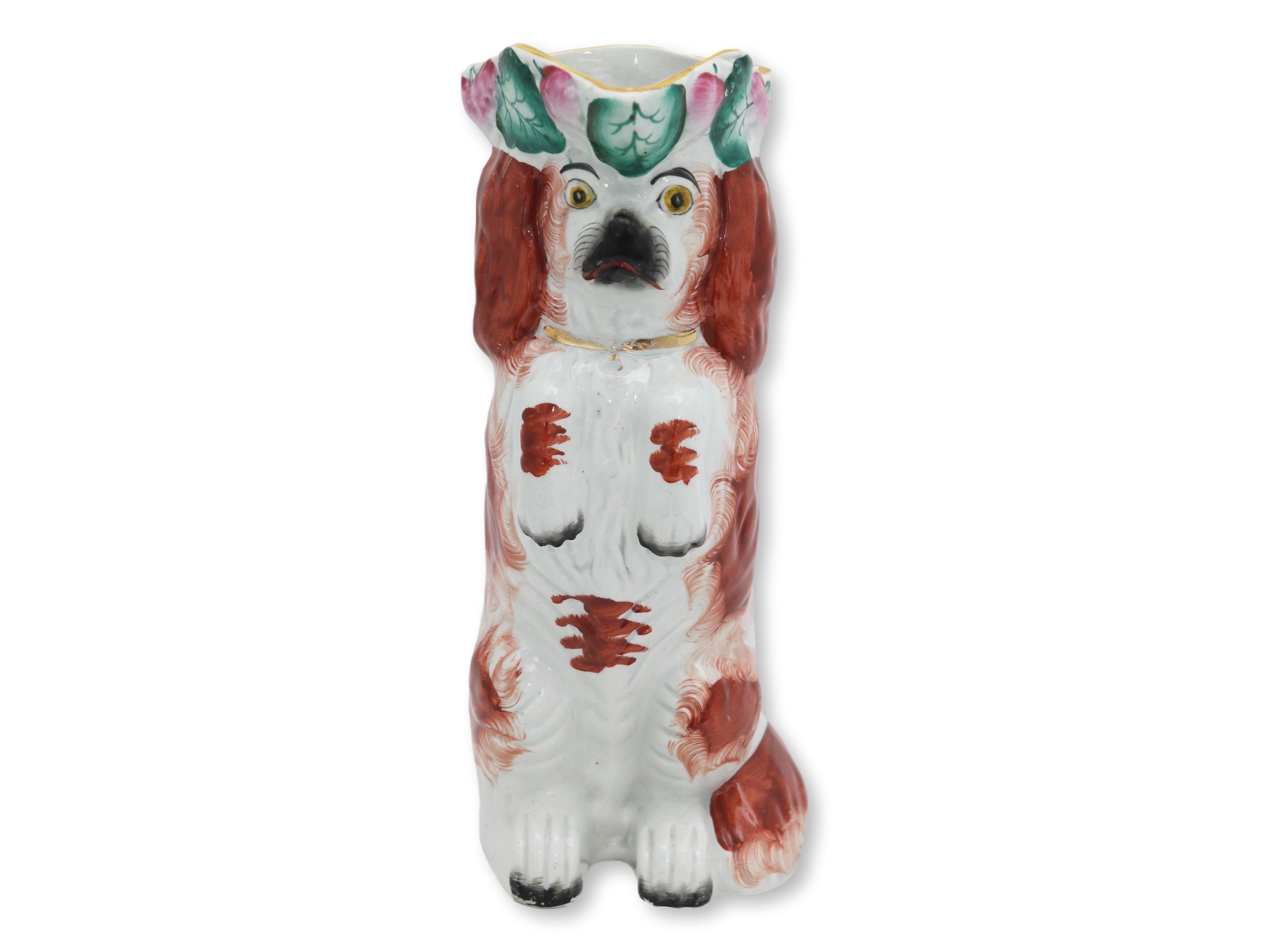 Staffordshire King Charles Spaniel Jug