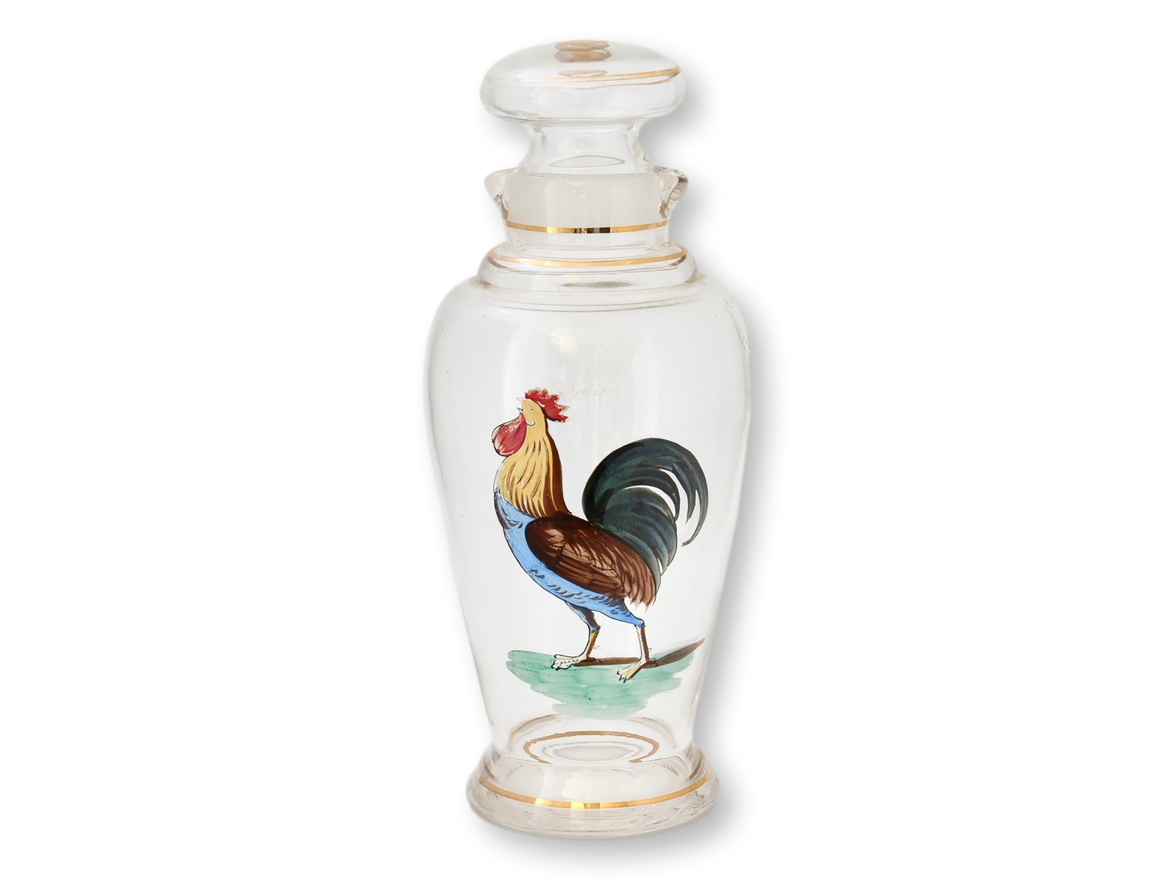 French Painted Rooster Cocktail Shaker 1 French Painted Rooster Cocktail Shaker