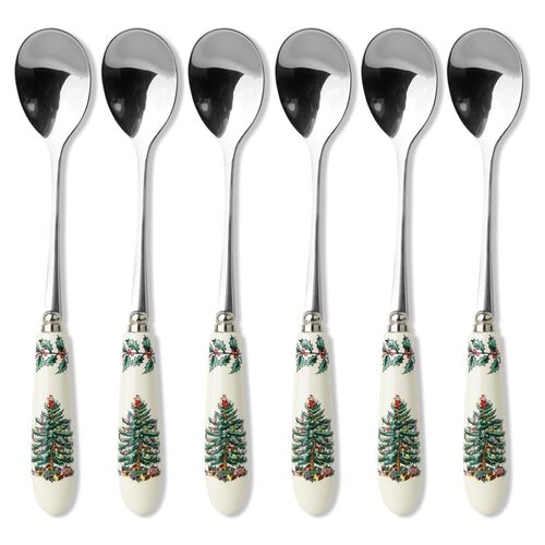Spode Christmas Tree Teaspoons Set of 6 1 Spode Christmas Tree Teaspoons Set of 6