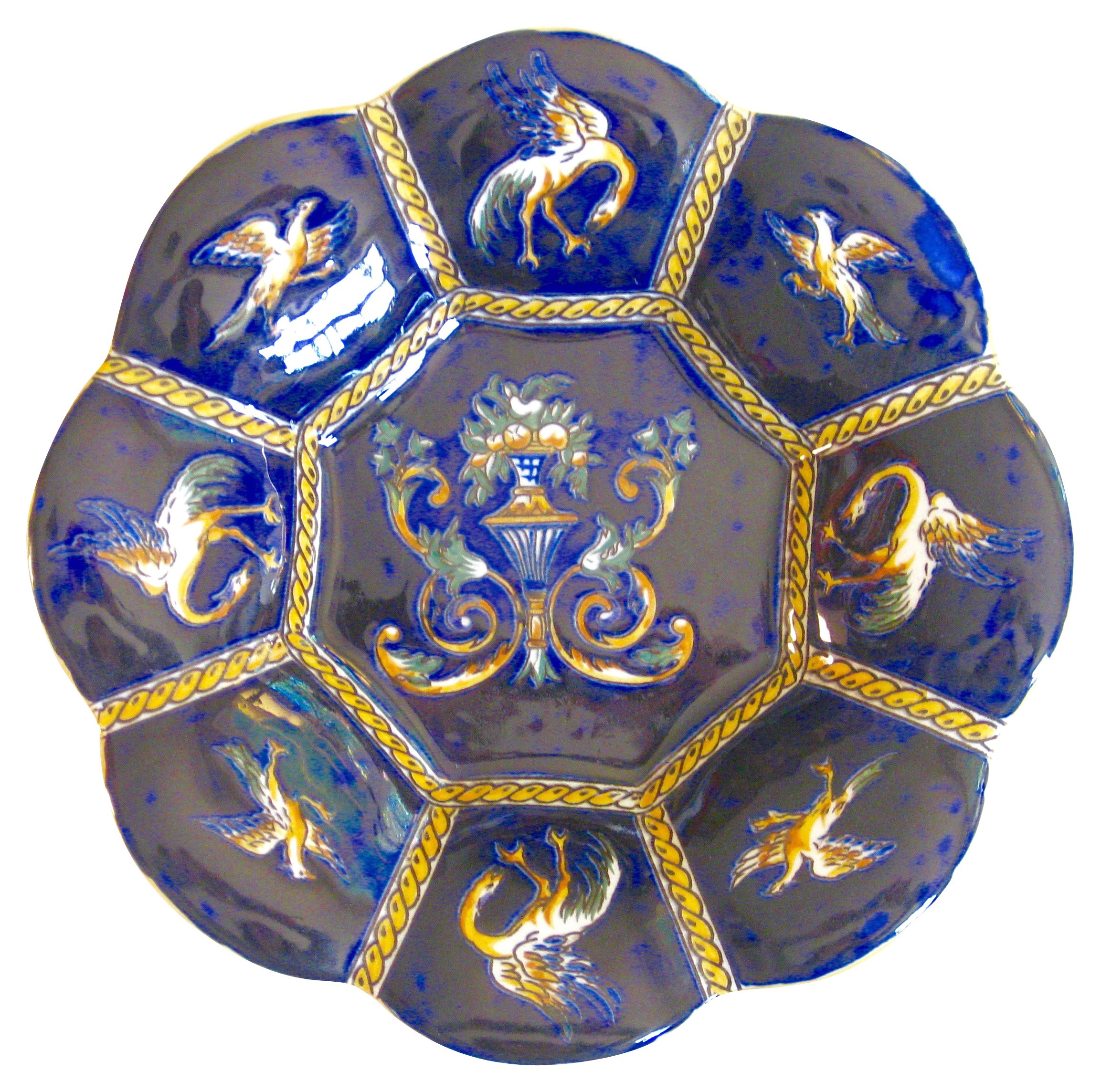 French Faience Lobed Plate 1 French Faience Lobed Plate