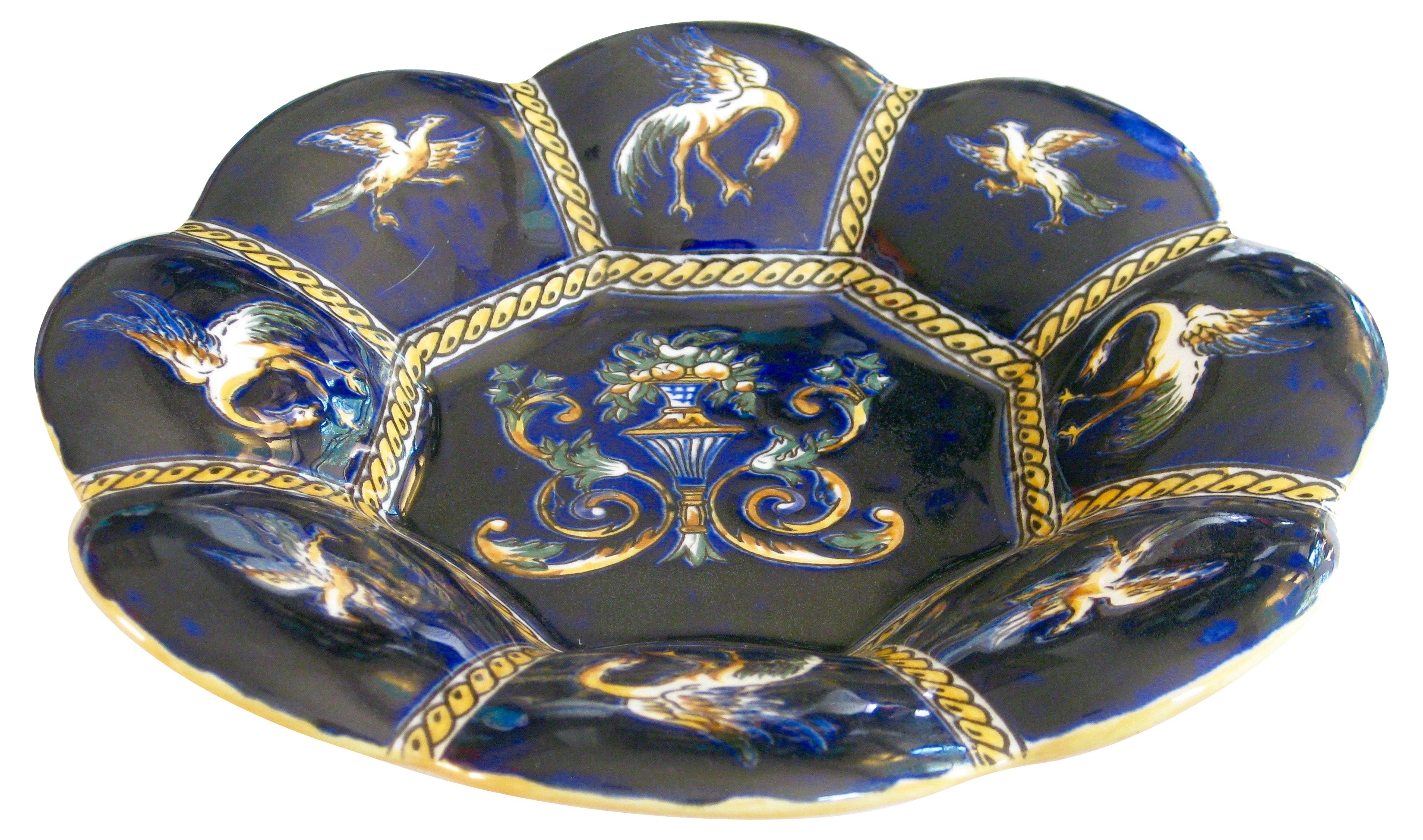 French Faience Lobed Plate 3 French Faience Lobed Plate