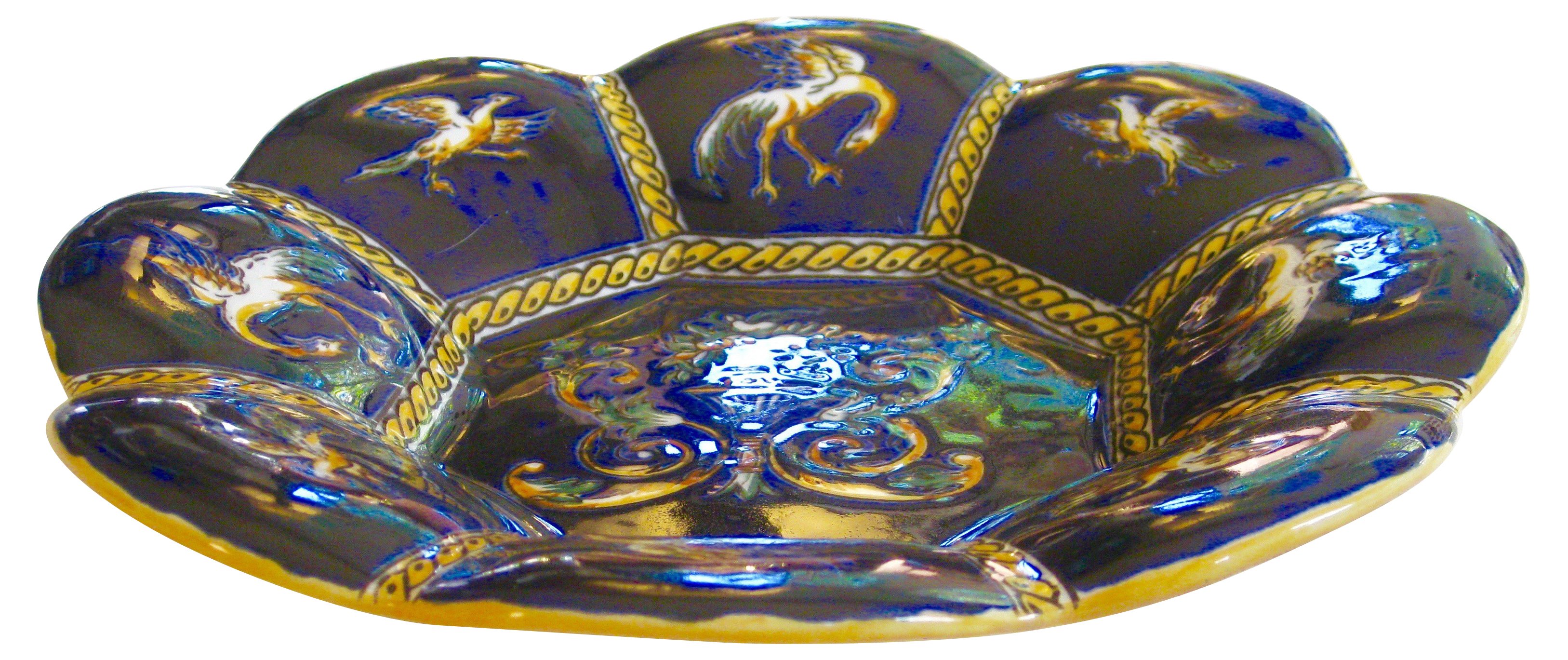 French Faience Lobed Plate 4 French Faience Lobed Plate