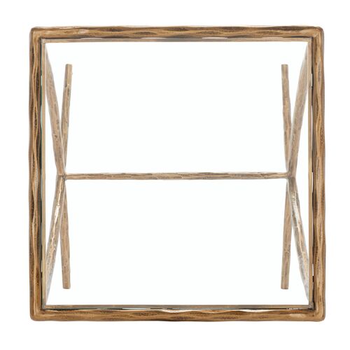 Lorian Square Metal Accent Table, Brass 6 Lorian Square Metal Accent Table, Brass