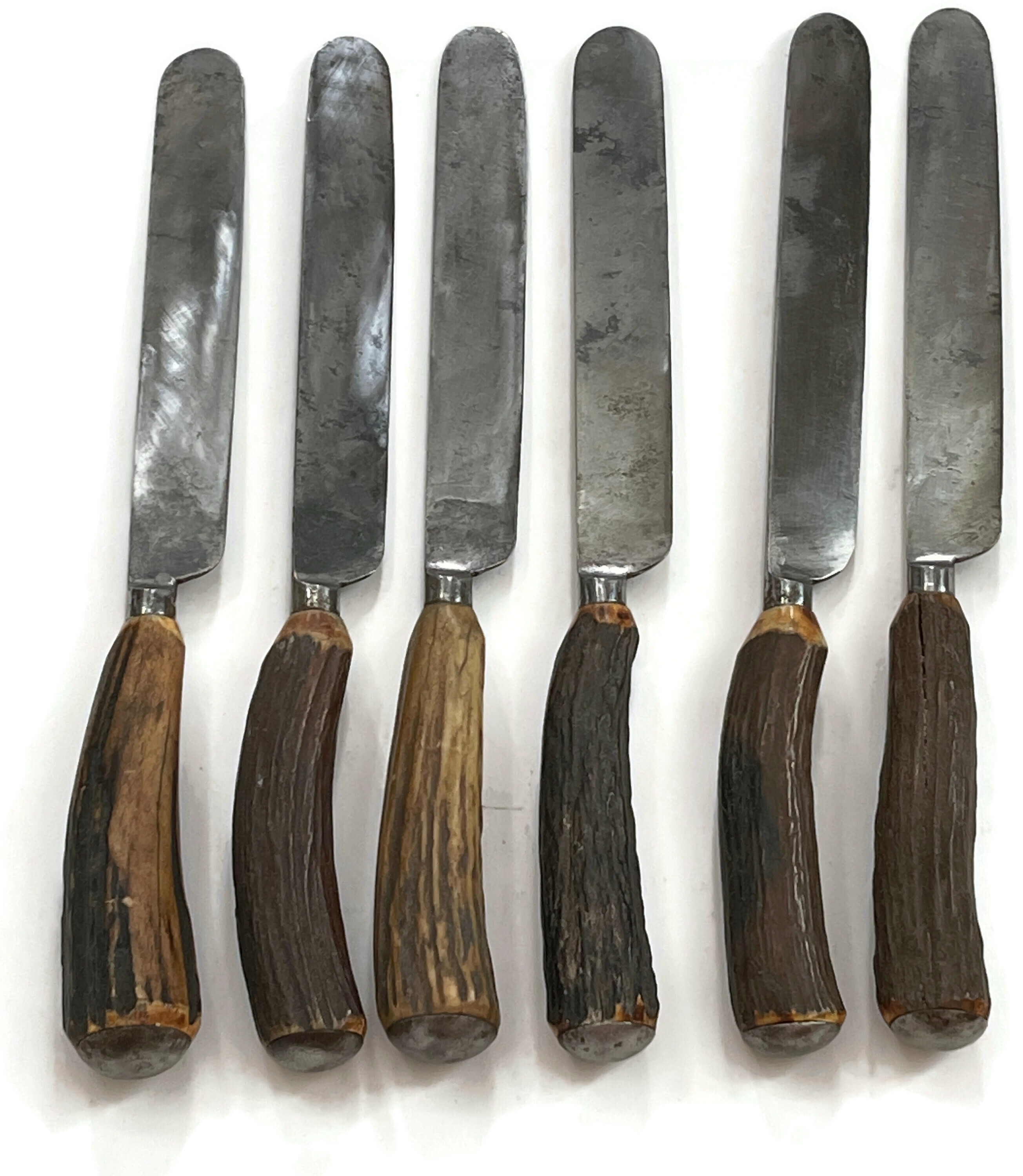 Antique Horn-Handle Dinner Knives, S/6