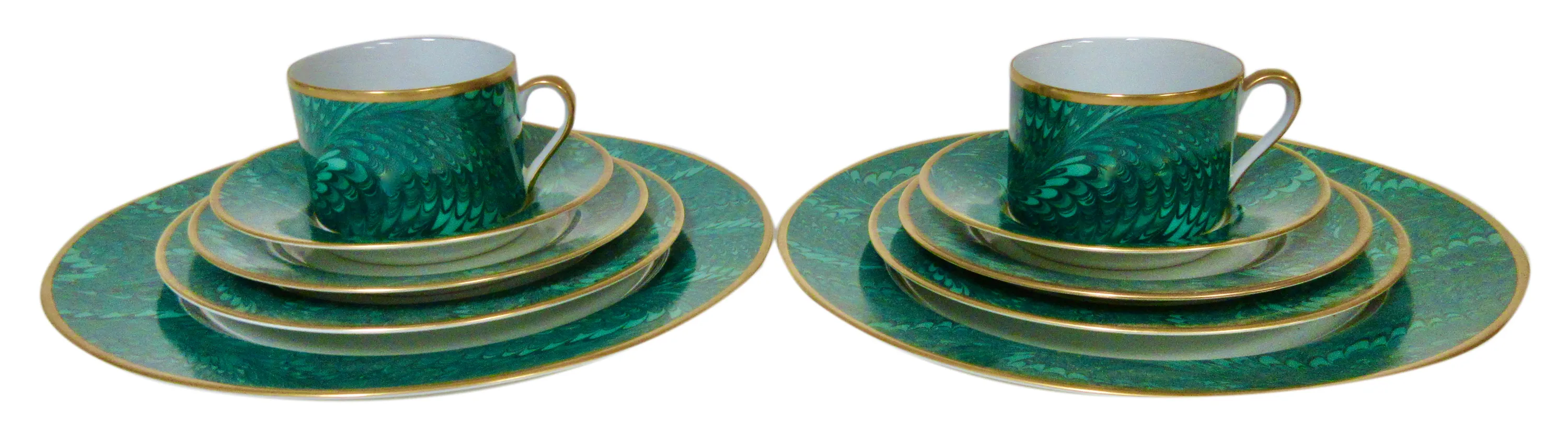 Feather-Glaze Porcelain Service for 2 1 Feather-Glaze Porcelain Service for 2