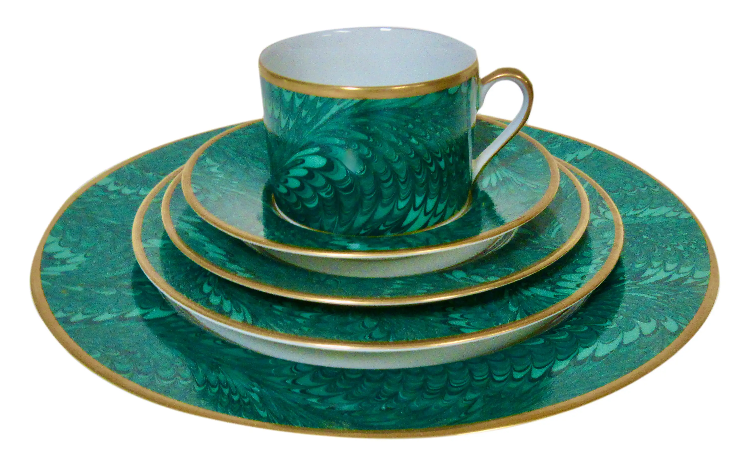Feather-Glaze Porcelain Service for 2 12 Feather-Glaze Porcelain Service for 2