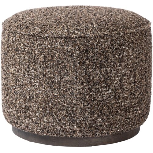 Janessa Round Ottoman, Textured Ivan Granite 1 Janessa Round Ottoman, Textured Ivan Granite
