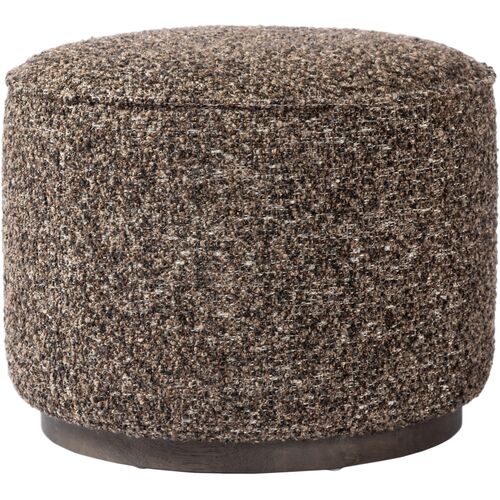Janessa Round Ottoman, Textured Ivan Granite 4 Janessa Round Ottoman, Textured Ivan Granite