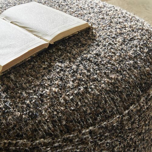 Janessa Round Ottoman, Textured Ivan Granite 8 Janessa Round Ottoman, Textured Ivan Granite