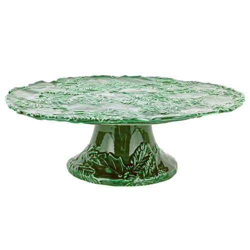 Lastra Holiday Figural Cake Stand, Green