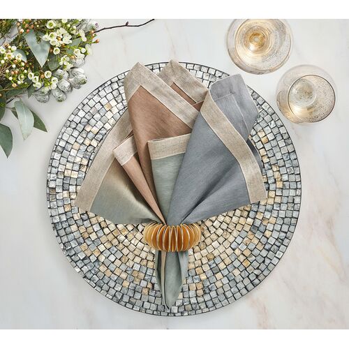 S/4 Shell Mosaic Placemats 2 S/4 Shell Mosaic Placemats