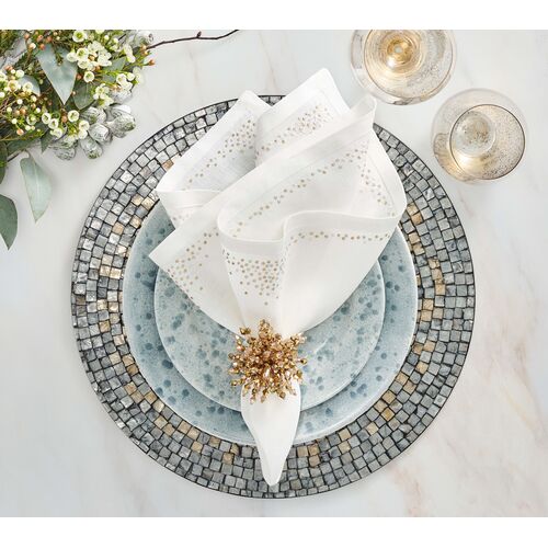 S/4 Shell Mosaic Placemats 4 S/4 Shell Mosaic Placemats