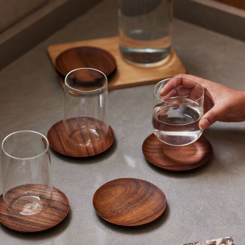 Fleck, Set of 4 Tall Cremini Tumblers 4 Fleck, Set of 4 Tall Cremini Tumblers