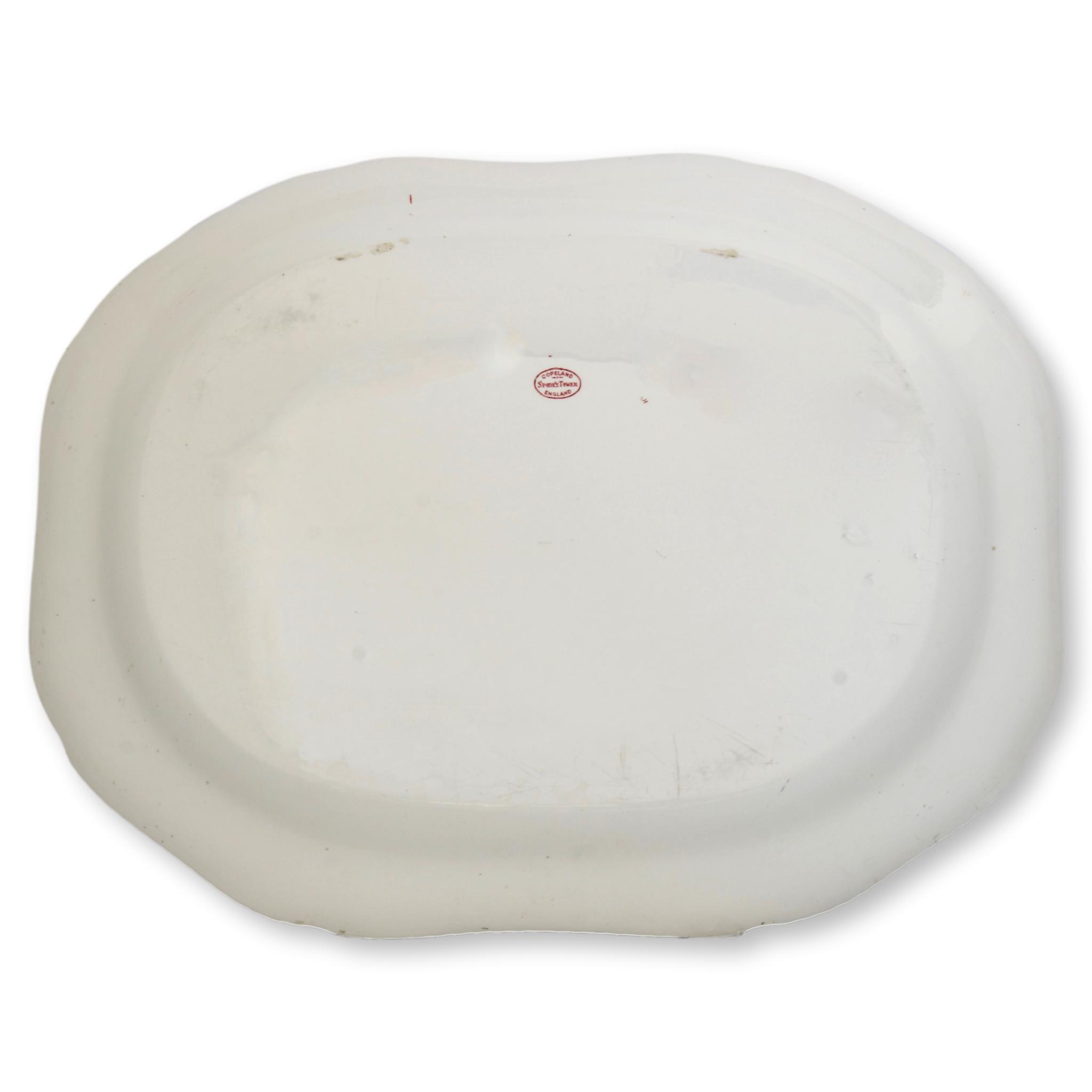 Red Spode Tower Pattern Turkey Platter 2 Red Spode Tower Pattern Turkey Platter
