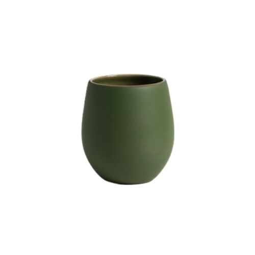 Gharyan Stoneware, Set of 4 Coffee Tea Cup EPA 10 oz, Green