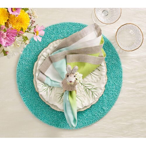S/4 Easter Bunny Napkin Rings, Multi 4 S/4 Easter Bunny Napkin Rings, Multi