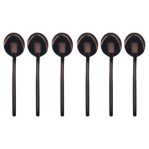 S/6 Due Coffee Spoons, Bronze 1 S/6 Due Coffee Spoons, Bronze