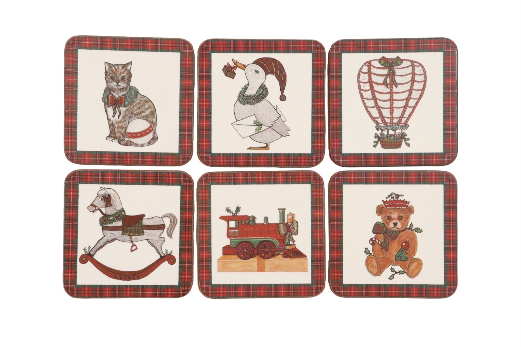 Pimpernel Christmas Coasters - Set of 6 1 Pimpernel Christmas Coasters - Set of 6